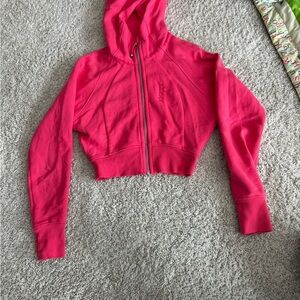 Lululemon Pink Cropped Hoodie